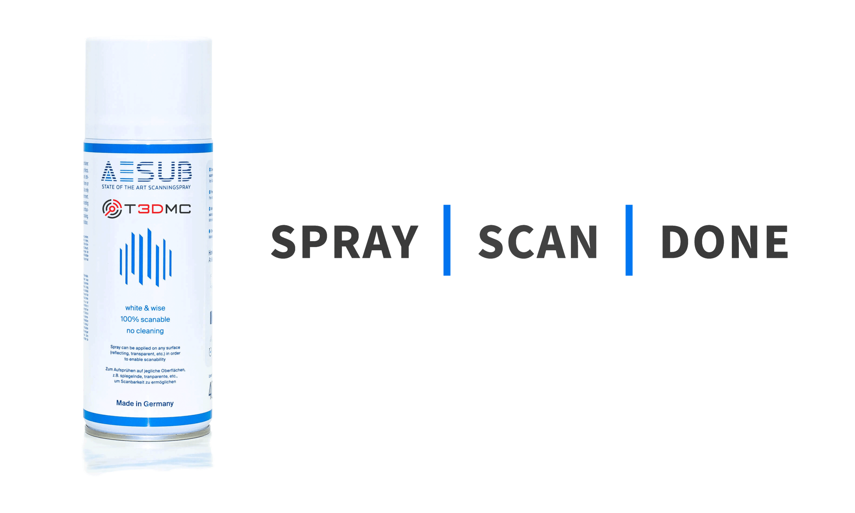 Aesub scanning spray t3dmc
