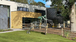 Side view of Jacob Chandler's The Final Furlong Sculpture in steel & bronze | T3DMC